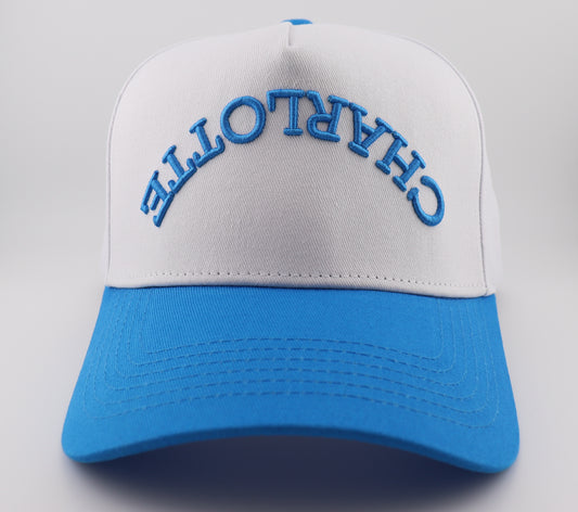Charlotte Snapback - White + Blue