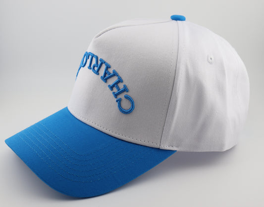 Charlotte Snapback - White + Blue
