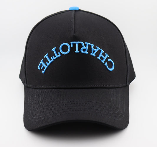 Charlotte Snapback - Black + Blue