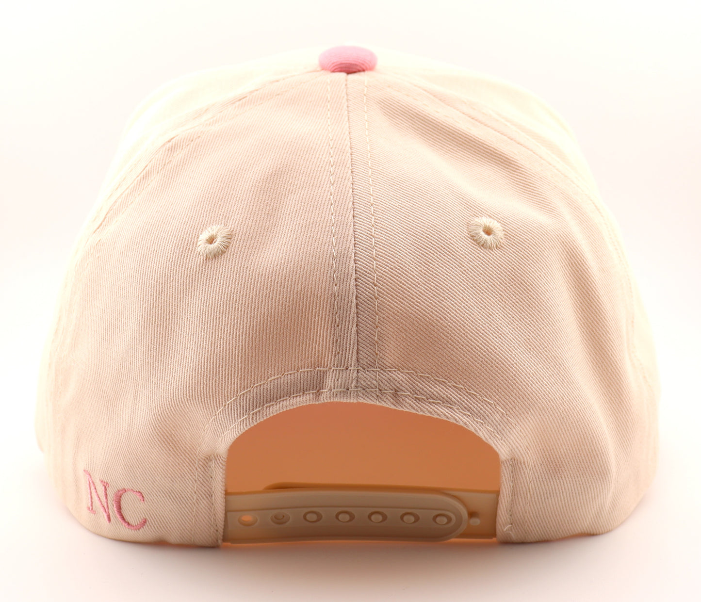 Charlotte Snapback - Off White + Pink