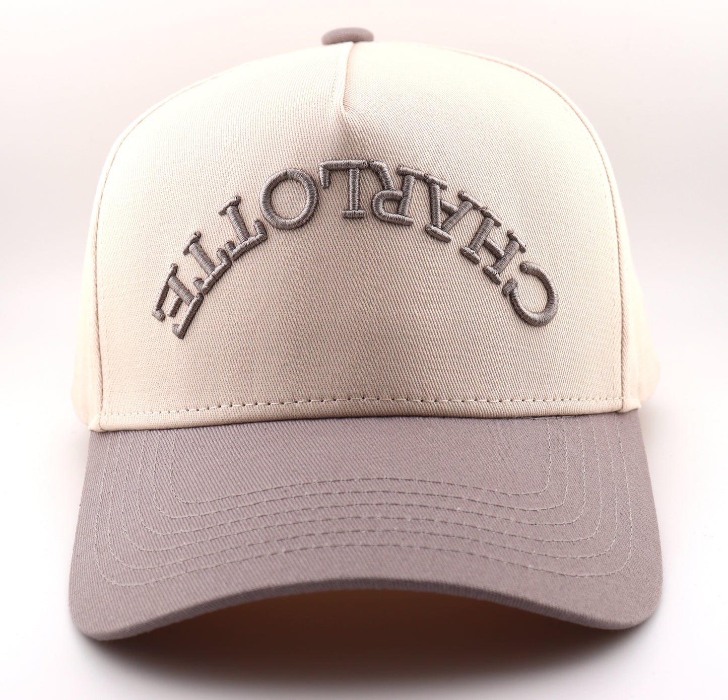 Charlotte Snapback - Off White + Grey