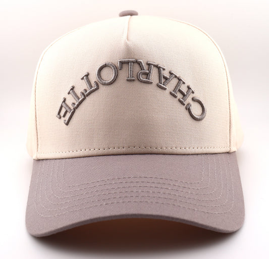 Charlotte Snapback - Off White + Grey