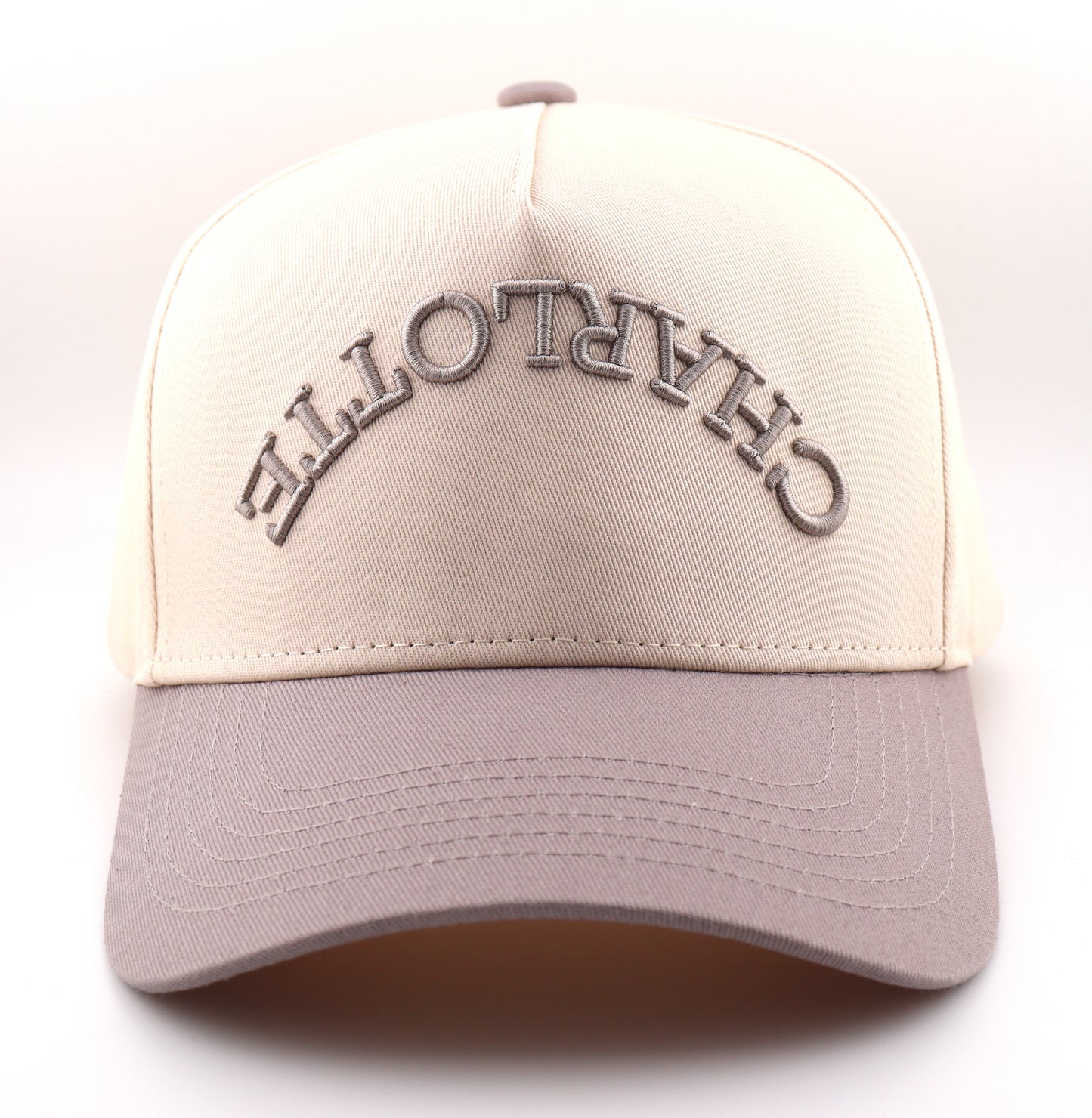 Charlotte Snapback - Off White + Grey