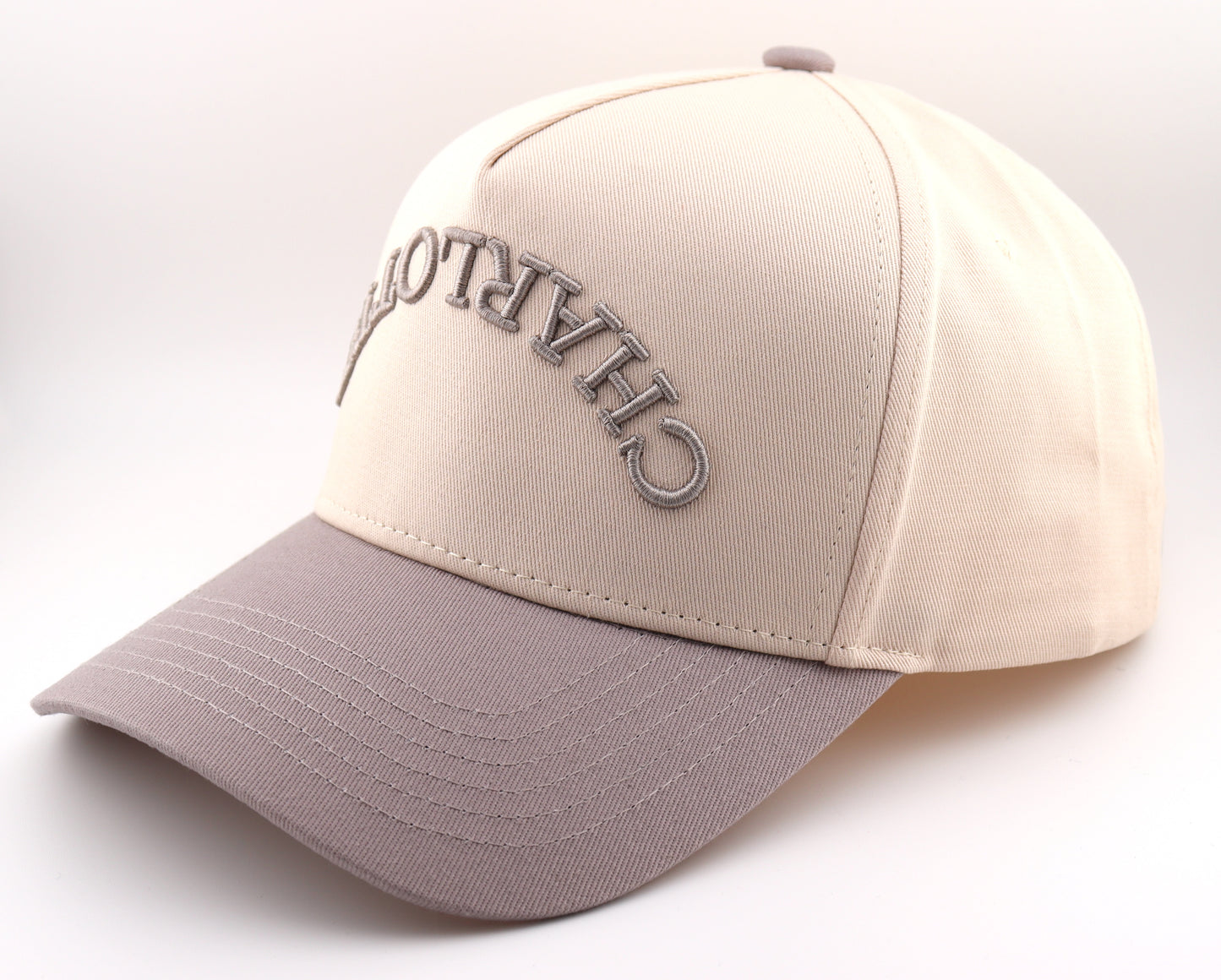 Charlotte Snapback - Off White + Grey