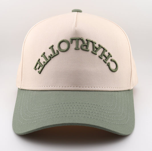 Charlotte Snapback - Off White + Sage