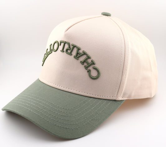 Charlotte Snapback - Off White + Sage