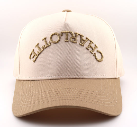 Charlotte Snapback - Off White + Khaki