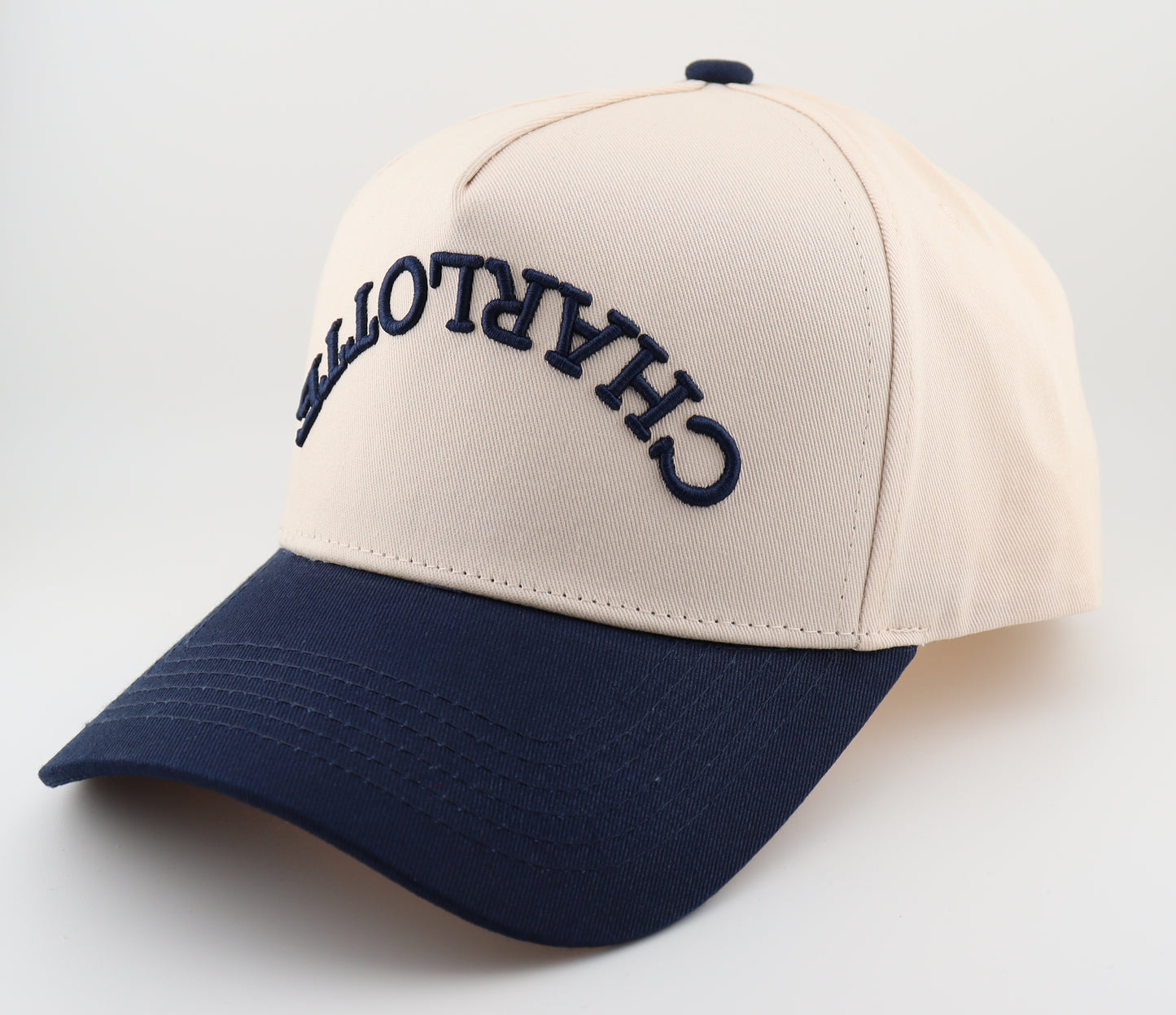 Charlotte Snapback - Off White + Navy