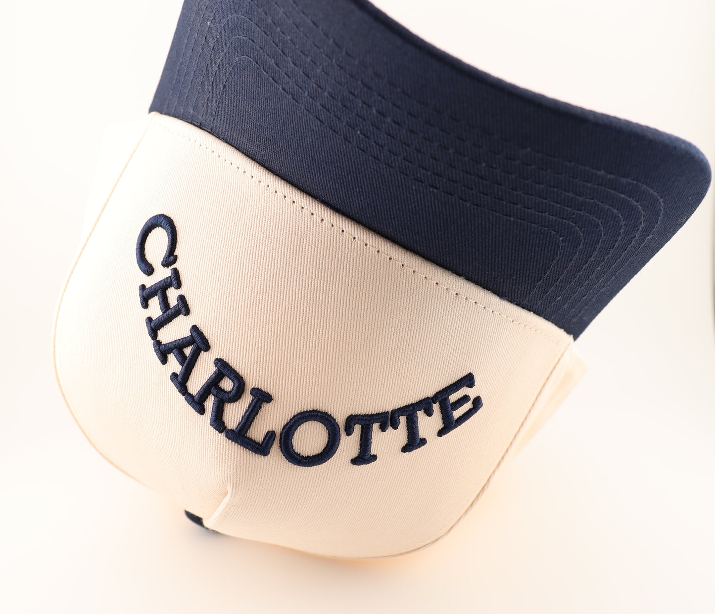 Charlotte Snapback - Off White + Navy