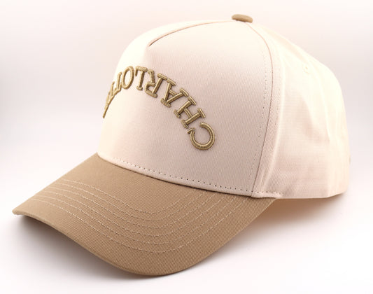Charlotte Snapback - Off White + Khaki